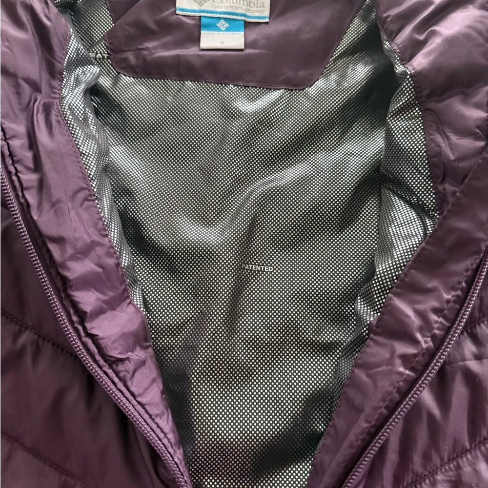 Columbia Omni Heat Insulated Puffer Vest Deep Purple Sz S NWOT - Picture 6 of 8
